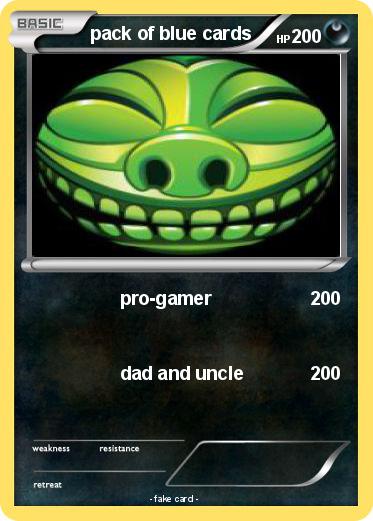 Pokemon pack of blue cards