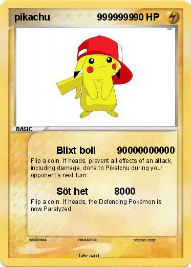 Pokemon pikachu                  9999999