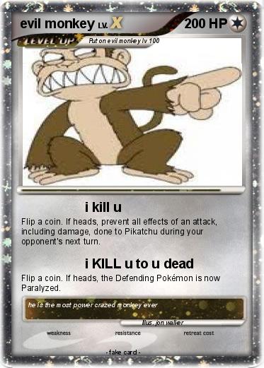 Pokemon evil monkey