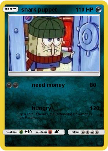 Pokemon shark puppet