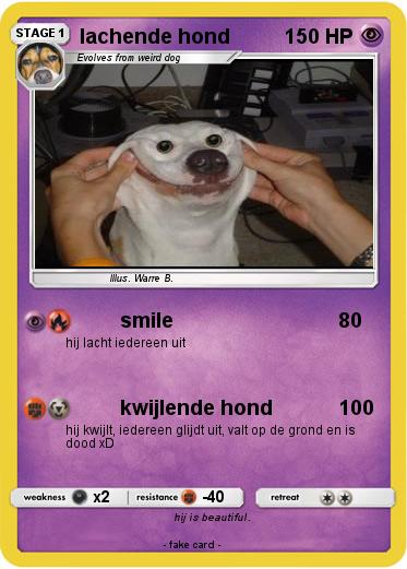 Pokemon lachende hond