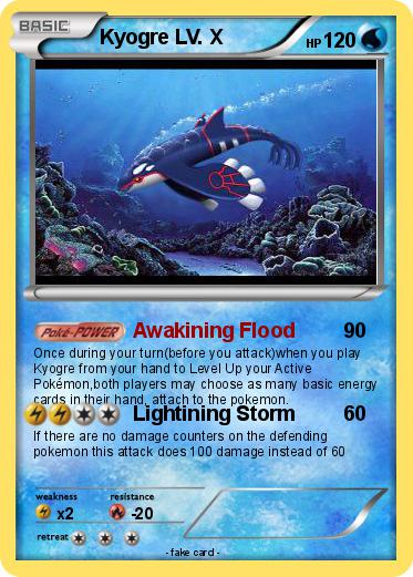 Pokemon Kyogre LV. X