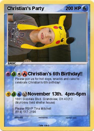 Pokemon Christian's Party