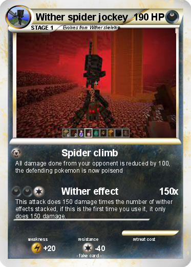 Pokemon Wither spider jockey