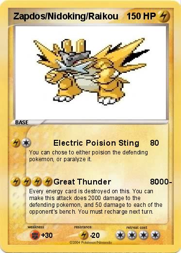 Pokemon Zapdos/Nidoking/Raikou