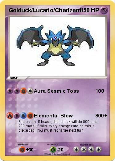 Pokemon Golduck/Lucario/Charizard