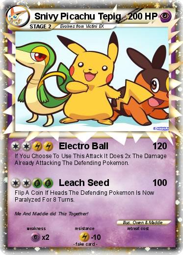 Pokemon Snivy Picachu Tepig