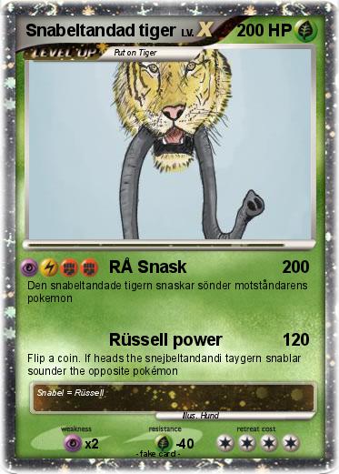 Pokemon Snabeltandad tiger