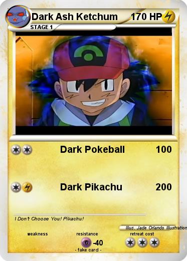 Pokemon Dark Ash Ketchum