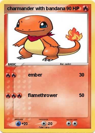 Pokemon charmander with bandana