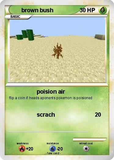 Pokemon brown bush