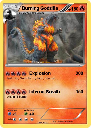 Pokemon Burning Godzilla