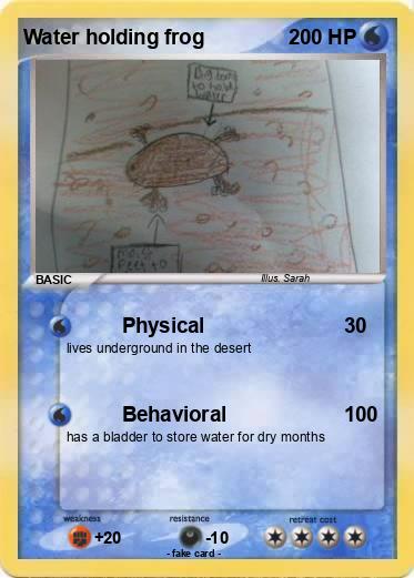 Pokemon Water holding frog