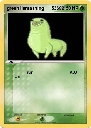 Pokemon green llama thing      53682                   