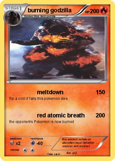 Pokemon burning godzilla