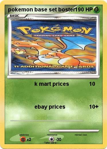 Pokemon pokemon base set boster