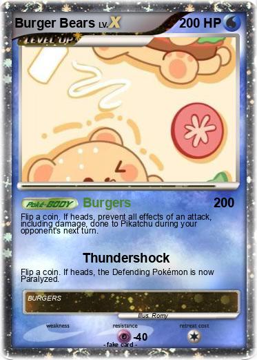 Pokemon Burger Bears Pokemon Burger Bears