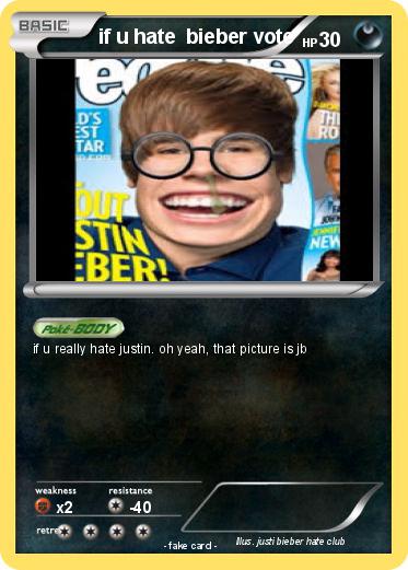 Pokemon if u hate  bieber vote