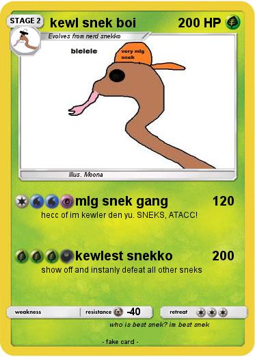 Pokemon kewl snek boi