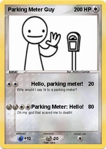 Pokemon Parking Meter Guy