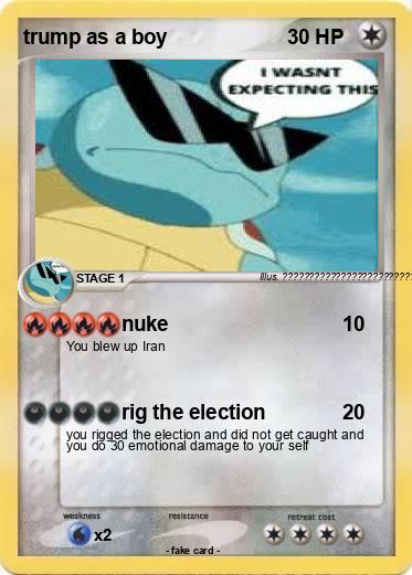 Pokemon trump as a boy