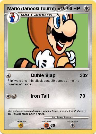 Pokemon Mario (tanooki fourm)