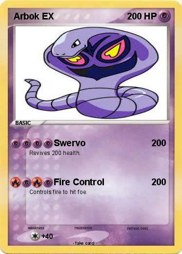 Pokemon Arbok EX