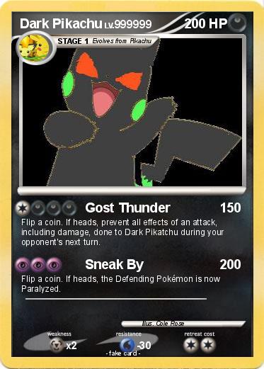Pokemon Dark Pikachu