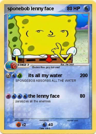 Pokemon sponebob lenny face