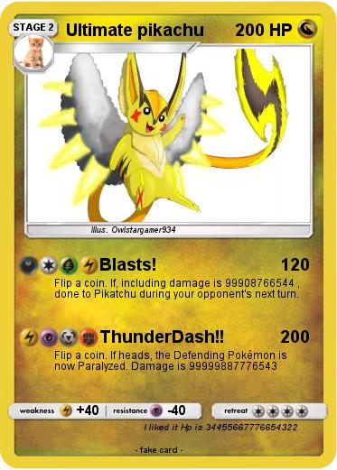 Pokemon Ultimate pikachu Pokemon Ultimate pikachu
