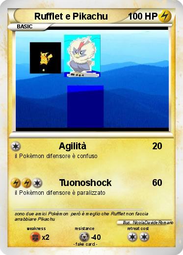 Pokemon Rufflet e Pikachu
