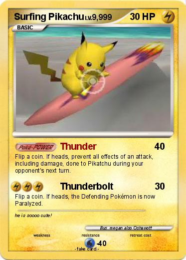 Pokemon Surfing Pikachu