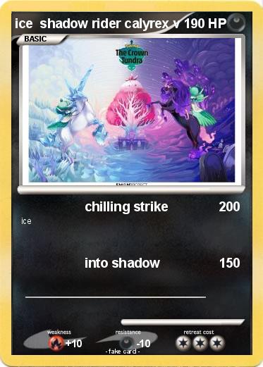 Pokemon ice  shadow rider calyrex v
