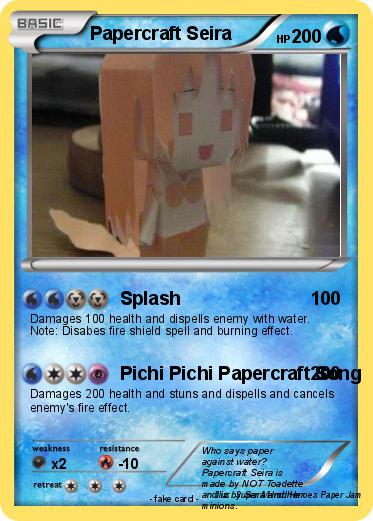 Pokemon Papercraft Seira