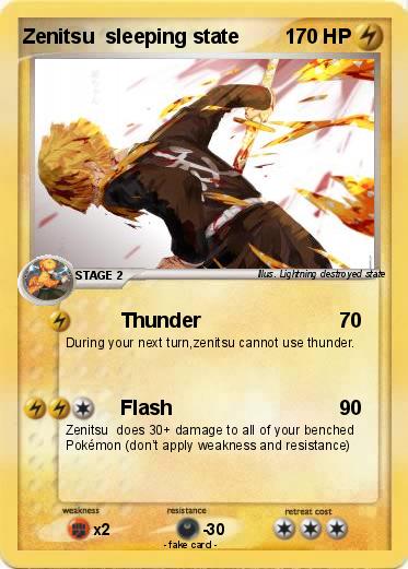 Pokemon Zenitsu  sleeping state