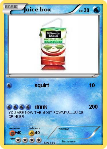 Pokemon Juice box