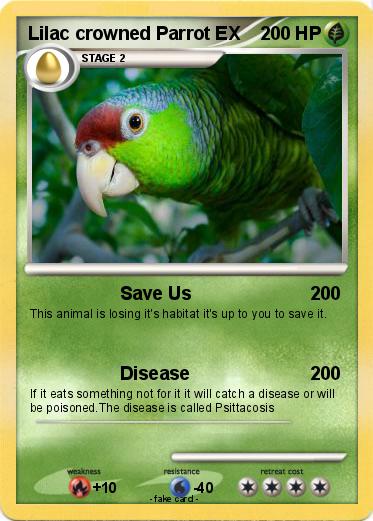 Pokemon Lilac crowned Parrot EX