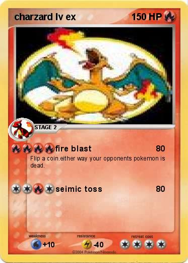 Pokemon charzard lv ex
