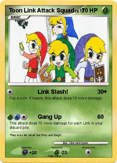 Pokemon Toon Link Attack Squad