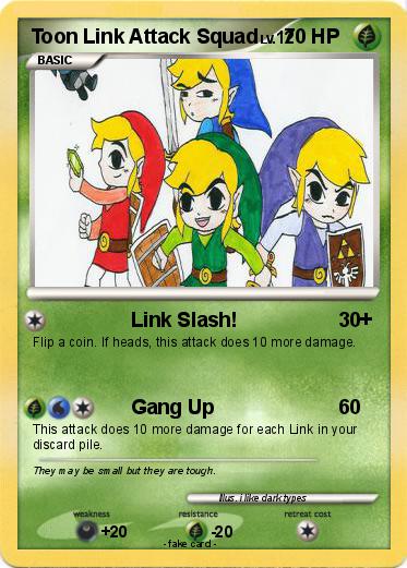 Pokemon Toon Link Attack Squad