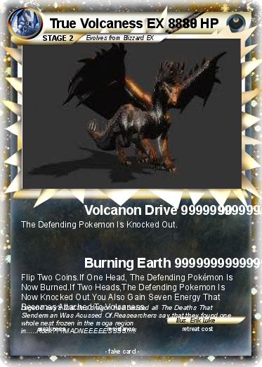 Pokemon True Volcaness EX 8888