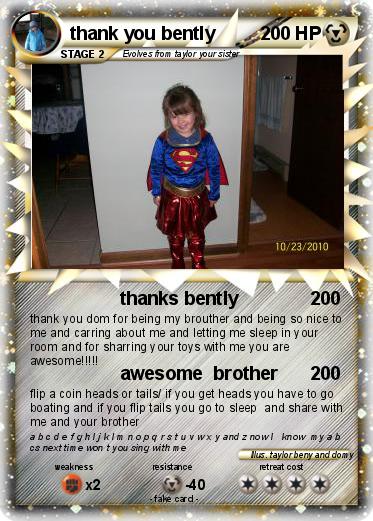 Pokemon thank you bently