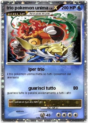 Pokemon trio pokemon unima