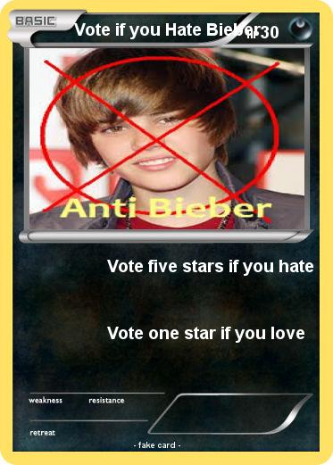 Pokemon Vote if you Hate Bieber