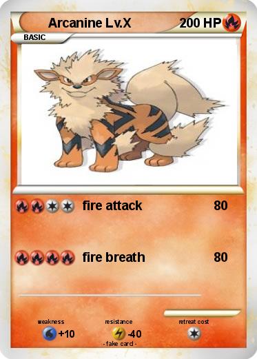 Pokemon Arcanine Lv.X