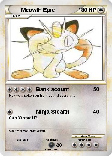 Pokemon Meowth Epic