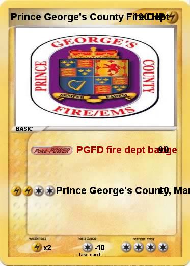 Pokemon Prince George's County Fire Dept