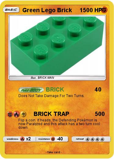 Pokemon Green Lego Brick