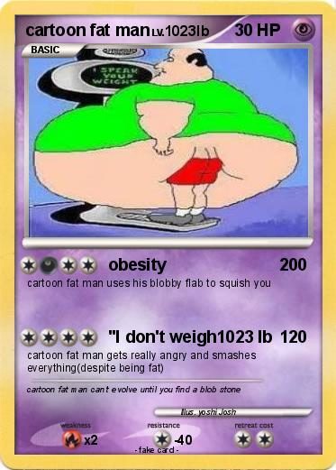 Pokemon cartoon fat man