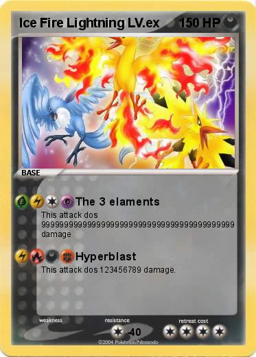 Pokemon Ice Fire Lightning LV.ex